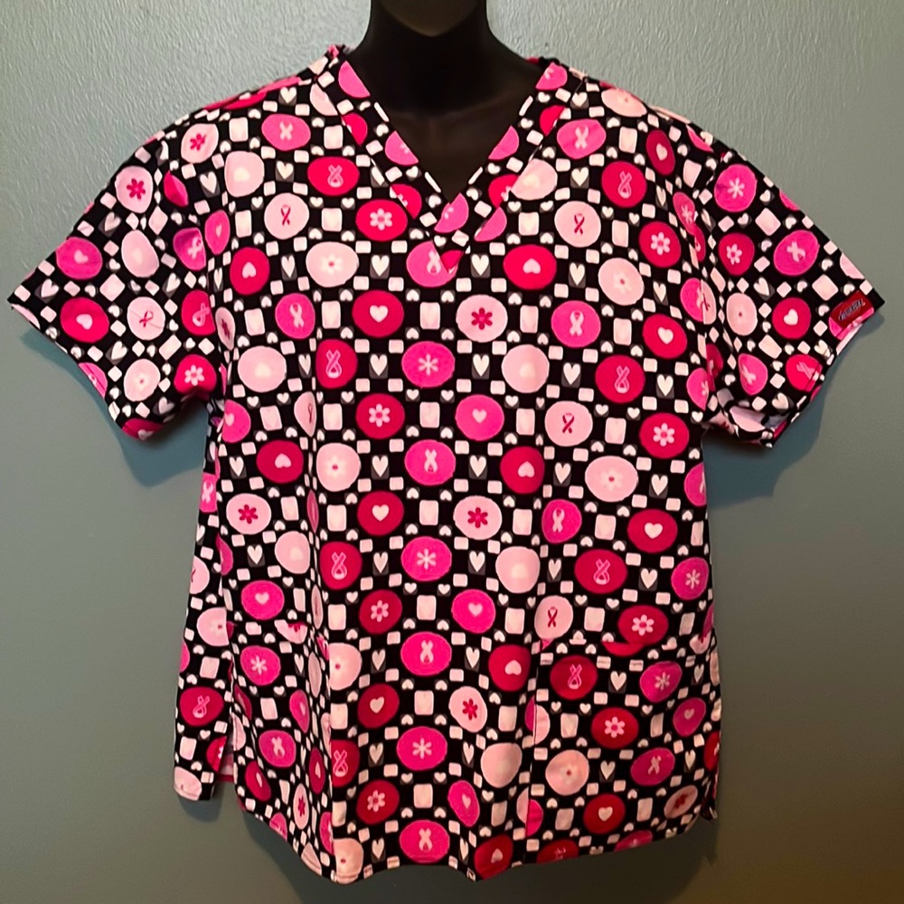 SPECIAL WOMAN CANCER AWARENESS SCRUB “ TOP”